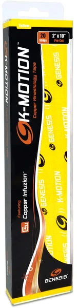 Genesis K-Motion Tape Pre-cut Yellow 3 Genesis K-Motion Tape Pre-cut Yellow