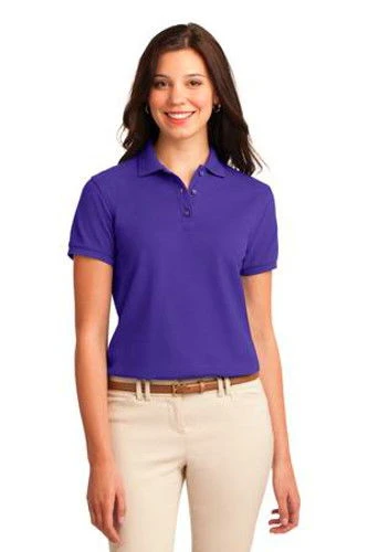 Port Authority Womens Silk Touch Polo Shirt Purple 3 Port Authority Womens Silk Touch Polo Shirt Purple