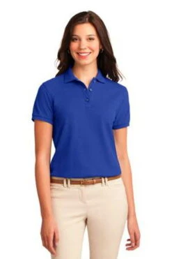 Port Authority Womens Silk Touch Polo Shirt Royal