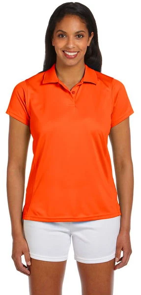 Harriton Womens 4 Oz Polytech Polo Orange 3 Harriton Womens 4 Oz Polytech Polo Orange