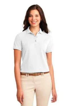 Port Authority Womens Silk Touch Polo Shirt White