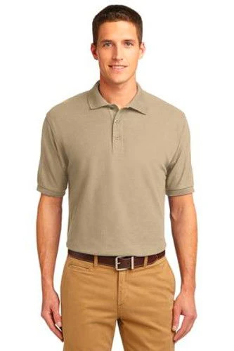 Port Authority Mens Silk Touch Polo Shirt Stone 3 Port Authority Mens Silk Touch Polo Shirt Stone