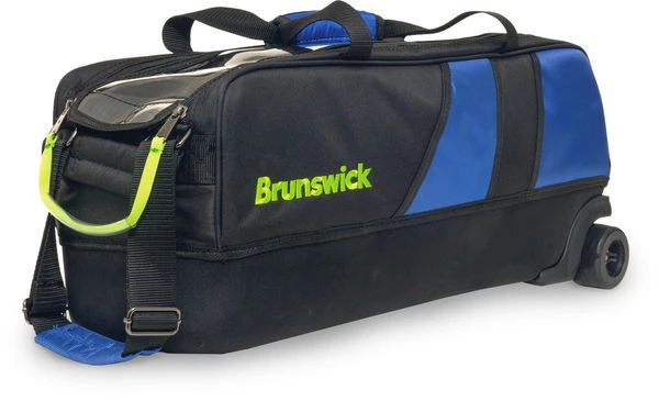 Brunswick Quest Triple Rolling Tote Black 3 Brunswick Quest Triple Rolling Tote Black