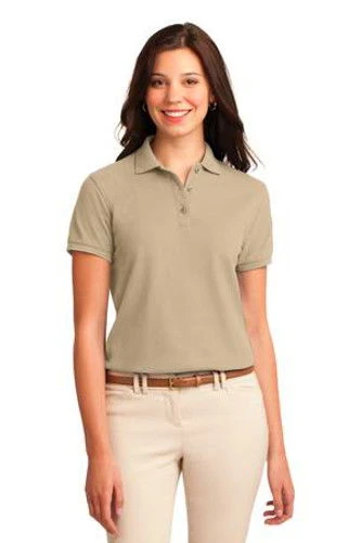 Port Authority Womens Silk Touch Polo Shirt Stone 3 Port Authority Womens Silk Touch Polo Shirt Stone