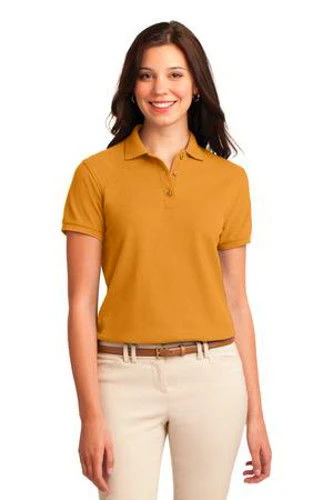 Port Authority Womens Silk Touch Polo Shirt Gold 2 Port Authority Womens Silk Touch Polo Shirt Gold