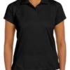 Harriton Womens 4 Oz Polytech Polo Black -Bowling Equipment Store c34caf19 d2ef 4a10 8776 c254a7669de1