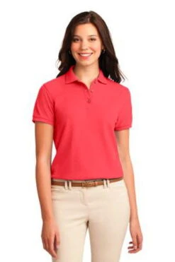 Port Authority Womens Silk Touch Polo Shirt Hibiscus