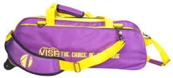 Vise 3 Ball Clear Top Roller/Tote Purple/Yellow